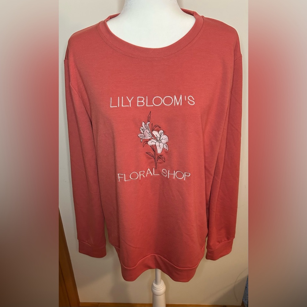 Coral “Lily Bloom’s Floral Shop” Sweatshirt